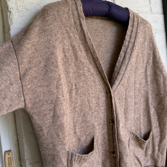 Grandpa Slouchy V-Neck Cardigan W Mushroom On The Back Size L/XL - Picture 4 of 12